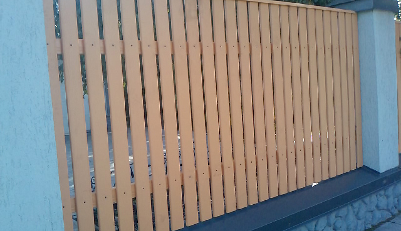 Ильинка Деревянный забор "Шахматы с просветом"