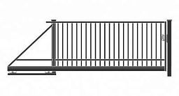 Откатные ворота из профильной трубы