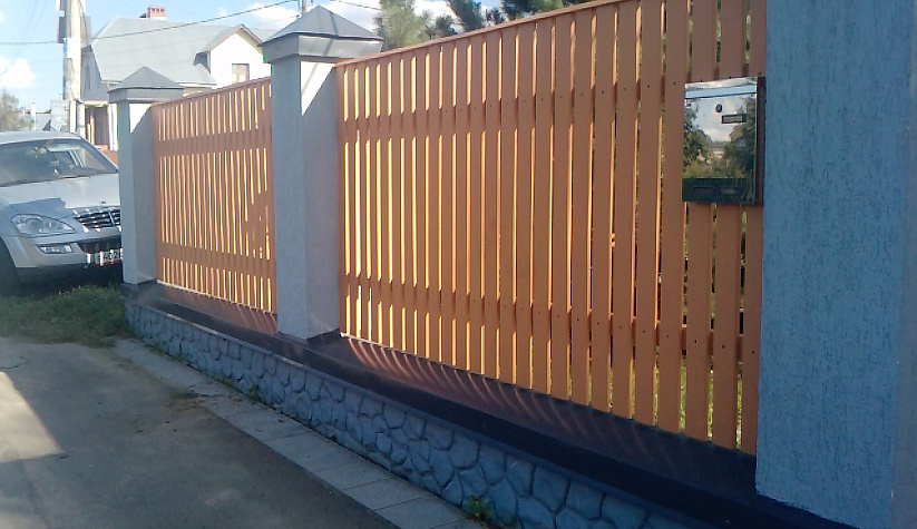 Ильинка Деревянный забор "Шахматы с просветом"